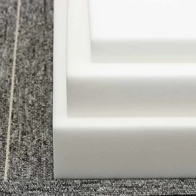 Image of Becky Cameron Upholstery White High Density Firm Foam Cushions for All type of Cushioning Bench Stool window seat pads sofa Replacement Pet Bed dinning floor mat wheel chair (20&quot; x 20&quot; 3&quot;)