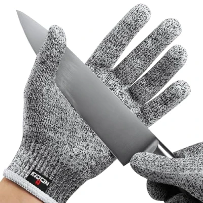 Image of NoCry Premium Cut Resistant Gloves Food Grade — Level 5 Protection; Ambidextrous; Machine Washable; Superior Comfort and Dexterity; Lightweight Protective Gloves; Complimentary eBook
