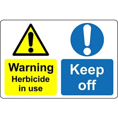 Image of Warning herbicide in use keep out Safety sign 1mm Plastic (200mm x 150mm)