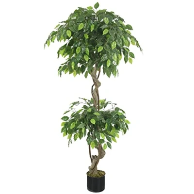 Image of Leaf Realistic Artificial Japanese Fruticosa Tree, Natural Ficus, 150 cm (5ft)