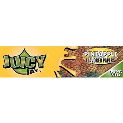 Image of Juicy JAY&#039;S King Size Slim Rolling Paper Pineapple Flavored Full Box of 24
