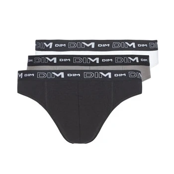 Image of DIM Men&#039;s Comfort Stretch Cotton x3 Brief, Black/Grey/White, XL