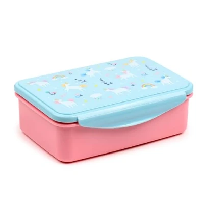Image of Puckator Unicorn Magic Clip Lock Lunch Box Lunchbox with Multi Compartments Small Food Containers for Adults and Kids Girls Boys
