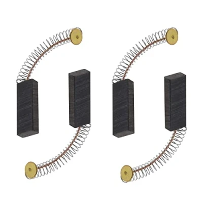 Image of ECSiNG 2 Pairs of Motor Carbon Brush 6x11x30mm for Angle Grinder Rotary Hammer Drill Circular Saw Electric Power Tool Parts Replacement Accessories Black &amp; Gold Tone