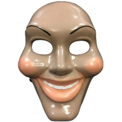 Image of The Purge Original Face Movie Mask Halloween Fancy Dress Up Costume Universal Size Hard Plastic