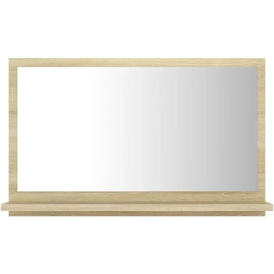 Image of vidaXL Bathroom Mirror Sonoma Oak 60x10.5x37 cm Engineered Wood