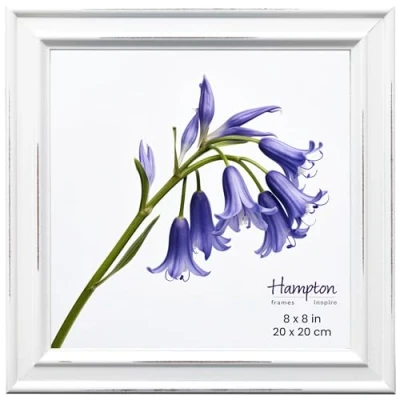 Image of inspire By Hampton PALOMA 8x8 (20x20cm) White Square Picture Photo Frame Glass IBH PAL301988W