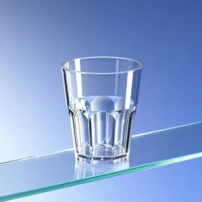 Image of AIOS Set of 6 Unbreakable Polycarbonate Classic Octagon Shaped Tumblers aka Rocks Glasses (270ml/ 9.5oz to Rim)