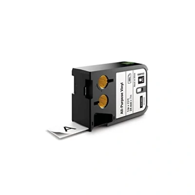 Image of DYMO XTL All Purpose Vinyl Labels 24 mm x 7 m Black on White