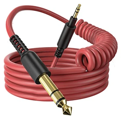 Image of Fusion Wired Headphones Cable Red 6.35mm
