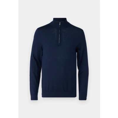 Image of Selected Homme Slhtray HALF ZIP Jumper, Men&#039;s, Size: Small, Navy blazer