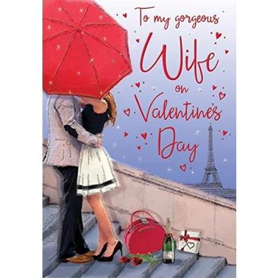 Image of Valentines Card Wife 9 x 6 inches Regal Publishing