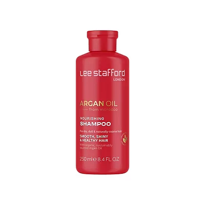 Image of Lee Stafford Moisturizing Shampoo Argan Oil Collection Best for Dy, Dull Hair to Repair &amp; Hydrate a Silky Smooth Shine, Highest Rated Gloss Finish, 250 ml