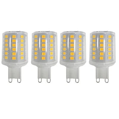 Image of G9 9W Led Light Bulbs, Flat Round, 88 Chips, Equivalent to 80W Halogen 800LM, 3000K Warm White, 360 Beam Angle, AC 220 240V, Non Dimmable,4 Pack
