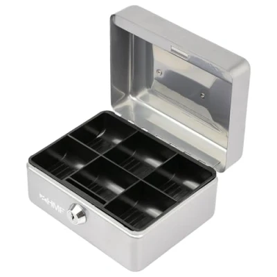 Image of HMF 10215 09 Cash Box 15 x 12 8 cm, silver