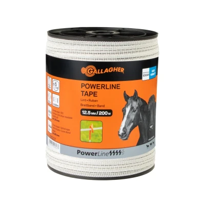 Image of PowerLine Tape 20 mm 200 m White Electric Fencing