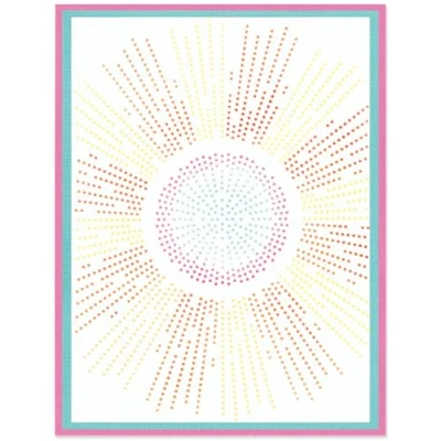 Image of Sizzix A6 Stencil Cosmopolitan, Shine Bright #2 by Stacey Park, Multicolor, One Size
