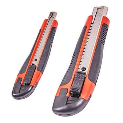 Image of Amtech S0150 2pc Snap Off Blade Disposable Retractable Knife Set, Craft Knives