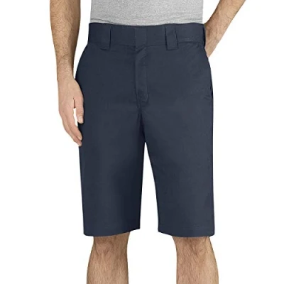 Image of Dickies Men&#039;s 11 Inch Regular Fit Stretch Twill Work Short, Dark Blue, 44