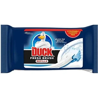 Image of Toilet Duck Fresh Brush Refill 12 Flushable Cleaning Pads, Pack of 3