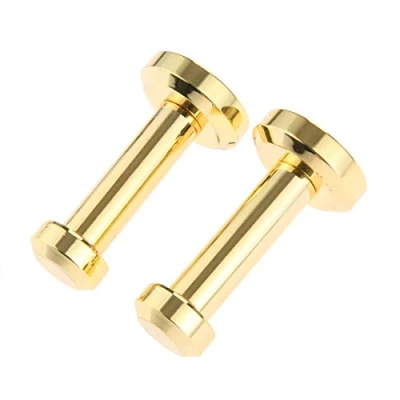 Image of Mgoodoo 2pcs Door Hooks,Wall Mount Robe Coat Hook,Towel Hook Heavy Duty Clothes Hanger Brushed Brass for Bathroom Lavatory Closets Gold