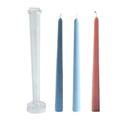 Image of PC Taper Candle Molds, Long Mould, Tall Tapered Pillar Candlestick Mold, for Church Candlelight Dinner Valentine&#039;s Day Home Decoration