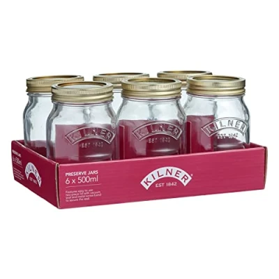 Image of Kilner® Tray of 6 0.5 Litre Preserve Jars