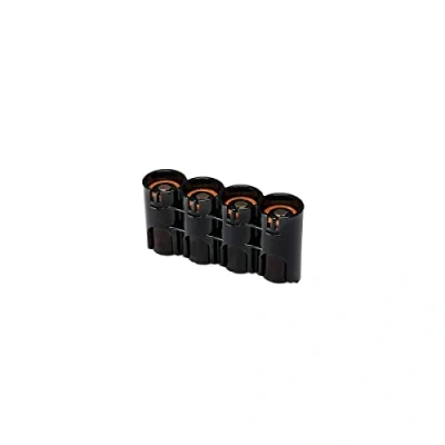 Image of Storacell Powerpax C Battery Caddy, Black, 4 Pack