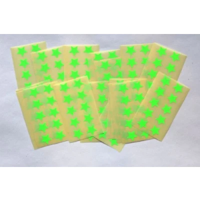 Image of 175 Star Lime Green Stickers Sticky Coloured Self Adhesive Labels for Colour Coding