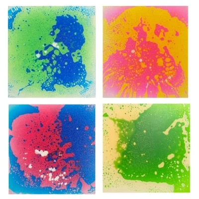 Image of Sensory Toys UV Liquid Floor Tiles Mats Gel Pads For Kids Autism 30X30cm (SET OF 4)