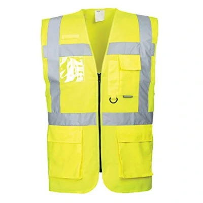 Image of Portwest S476 Lightweight Reflective Berlin Hi Vis Executive Vest Yellow, Large