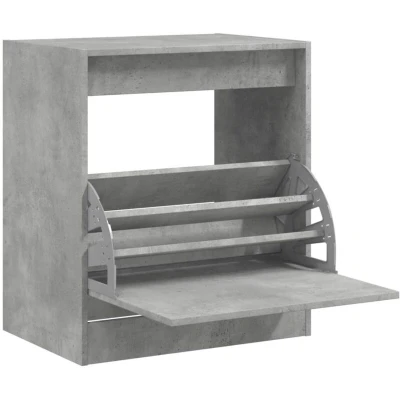 Image of vidaXL Shoe Cabinet Concrete Grey 60x42x69 cm Engineered Wood