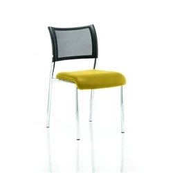 Image of Brunswick No Arm Bespoke Colour Seat Chrome Frame Senna Yellow