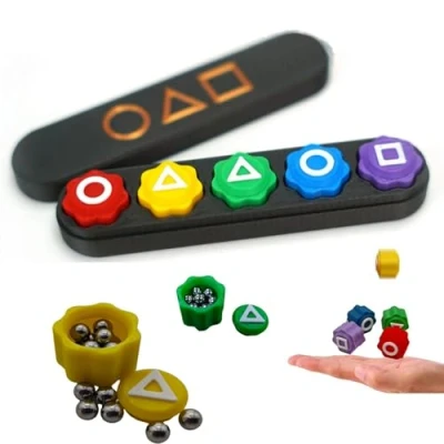 Image of Dinblex Gonggi Game,Squid Korean Game, Game,Jack Stone Play Set Hand Eye Coordination Training Toy Catching Pebble Traditional (1 with Case)