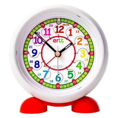 Image of EasyRead Time Teacher Alarm Clock For Kids Learn The Childrens Boys &amp; Girls Clocks Bedroom With Teaching Design, Rainbow 24 Hr Face Night Light
