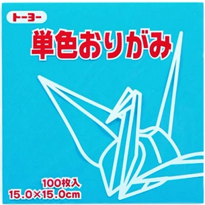 Image of Toyo Origami Paper Single Color Light Blue 15cm, 100 Sheets