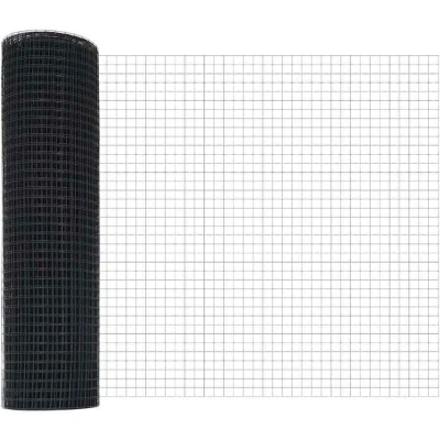 Image of vidaXL Welded Wire Fence Grey 0.5x50 m Steel