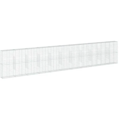 Image of vidaXL Gabion Basket with Cover 1100x50x200 cm Galvanised Iron