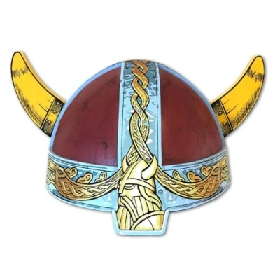 Image of Liontouch Viking Helmet Chief Harald’s Medieval Foam Toy For Children’s Pretend Play With Norse Theme Safe &amp; Durable Battle Accessory Dress Up Costumes Boys One size fits all