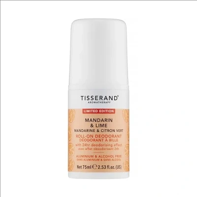 Image of Tisserand Natural Roll On Deodorant Mandarin &amp; Lime Unisex 75ml Organic Long Lasting Protection 1 x Bottle