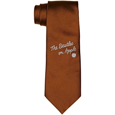 Image of The Beatles Unisex On Apple Neck Tie, Brown, One Size