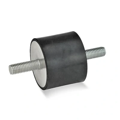 Image of Ganter Grade Elements Bump Stop GN 351 with 2 Bolts Natural Rubber, Black, 15 M4 SS 55