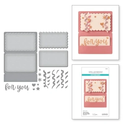 Image of Spellbinders Treat Yourself Gift Card Holder Etched Dies from The Bougie Birthday Collection by Nina Boettcher
