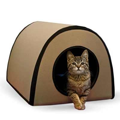 Image of K&amp;H PET PRODUCTS Thermo Mod Kitty Shelter Waterproof Outdoor Heated Cat House