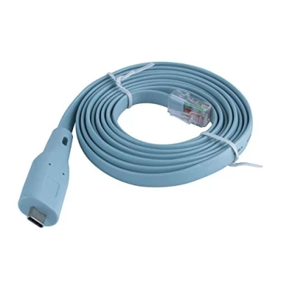 Image of FTDI USB C Type to RJ45 RS232 Console Router Serial Cable for Cisco/Huawei Laptop (6ft)
