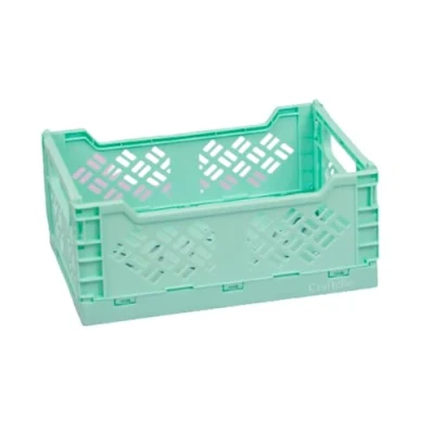 Image of Craftelier Box for Organizing and Storage of Craft Materials Foldable Stackable Design Large Open Measures 24.5 x 18 11 cm Turquoise