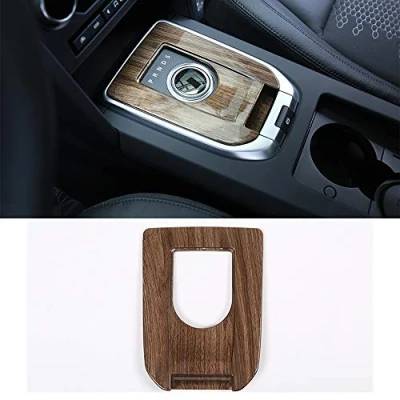 Image of ABS Car Interior Gear Shift Panel Cover Trim 1pc For Discovery Sport 2015 2018 Accessories (Brown Walnut Wood)