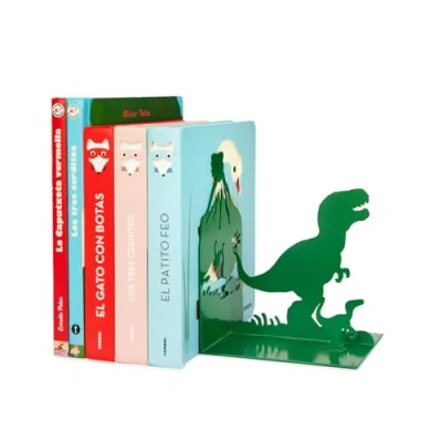 Image of Balvi Bookend Jurassic Green colour Inspired by dinosaurs tales Metal