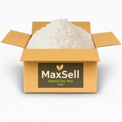 Image of MaxSell 100% Pure Soy Wax 5KG Natural SOYA Container Flakes for Candle Making, Melts Biodegradable, eco Friendly