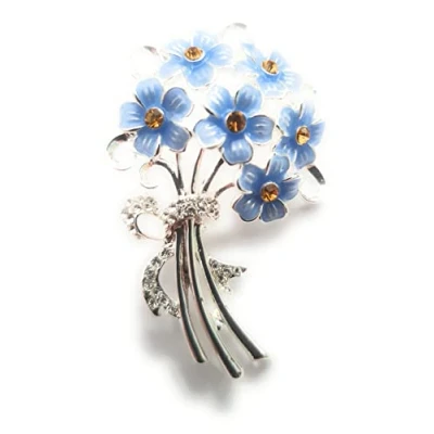 Image of equilibrium Forget Me Not Silver Plated Brooch